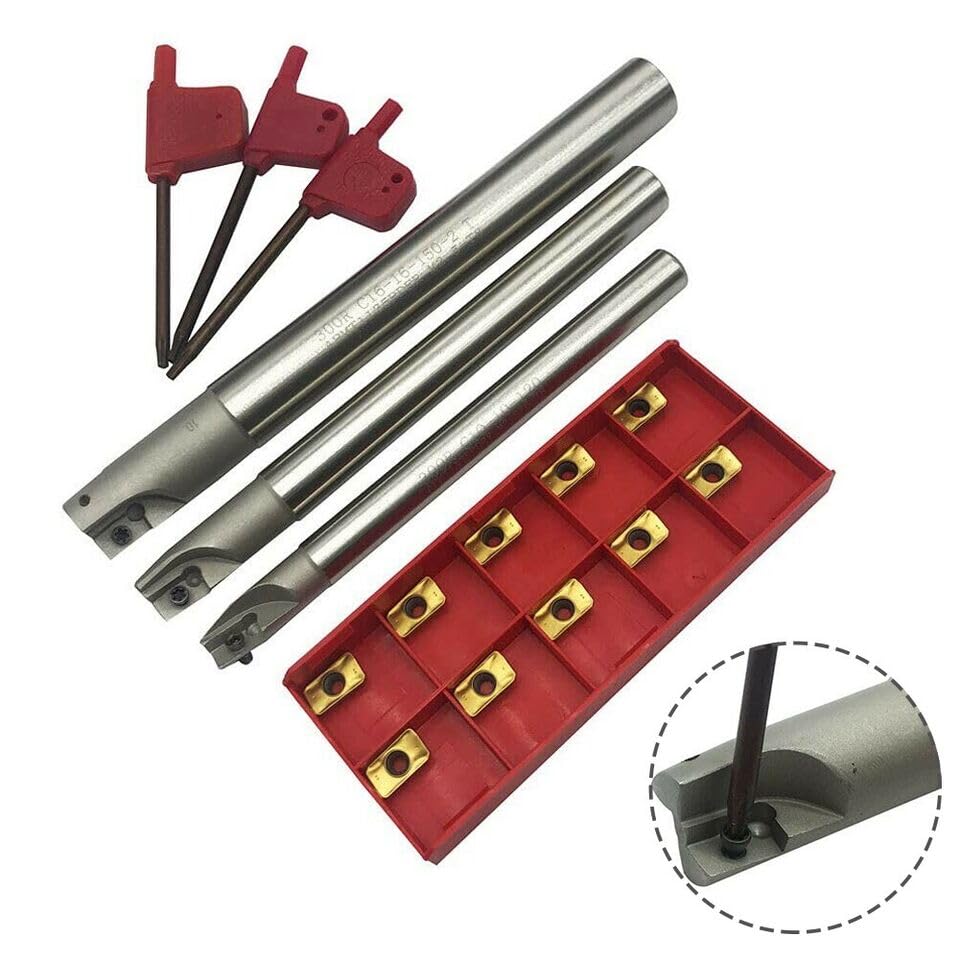 DREAWOO BAP 300R C10-10+C12-12+C16-16/CNC Indexable End Mill Holder Tool+ 10Pcs-APMT113