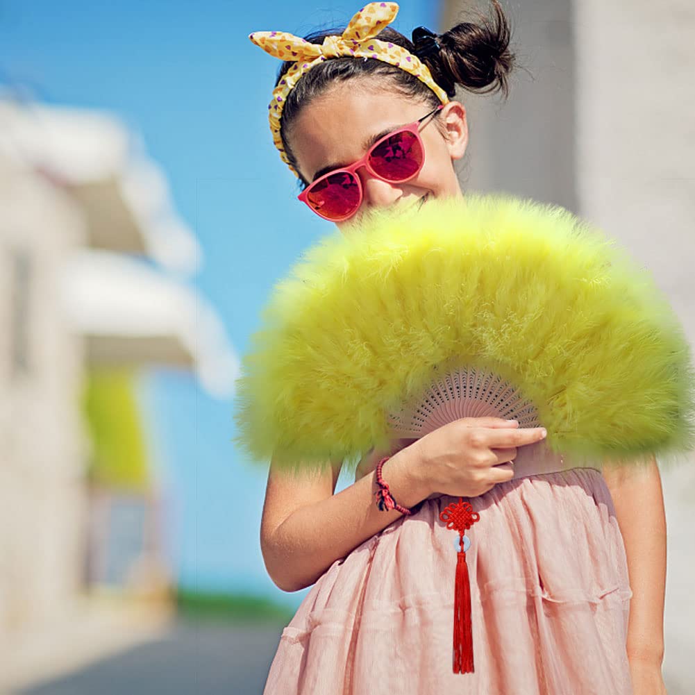 Vintage Federfächer & Satin-Handschuhe - 1920er Jahre Style