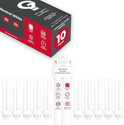 Miniatura 197 de GoodBulb - Focos CFL PL, paquete de 10 unidades 3500K
