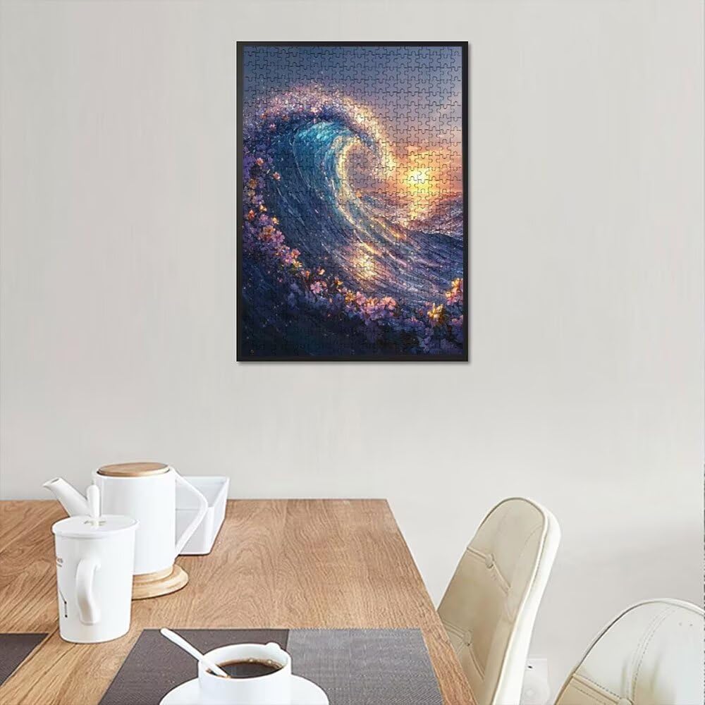 Puzzle 2000 Pezzi, Tramonto Onde 3D Puzzle per Adulti Impegnativo, Educa Puzzles Artistico, Divertente E Stimolante Puzzles Decorativo per La Famiglia, Regalo e Decorazione Pareti DX0YL6-787