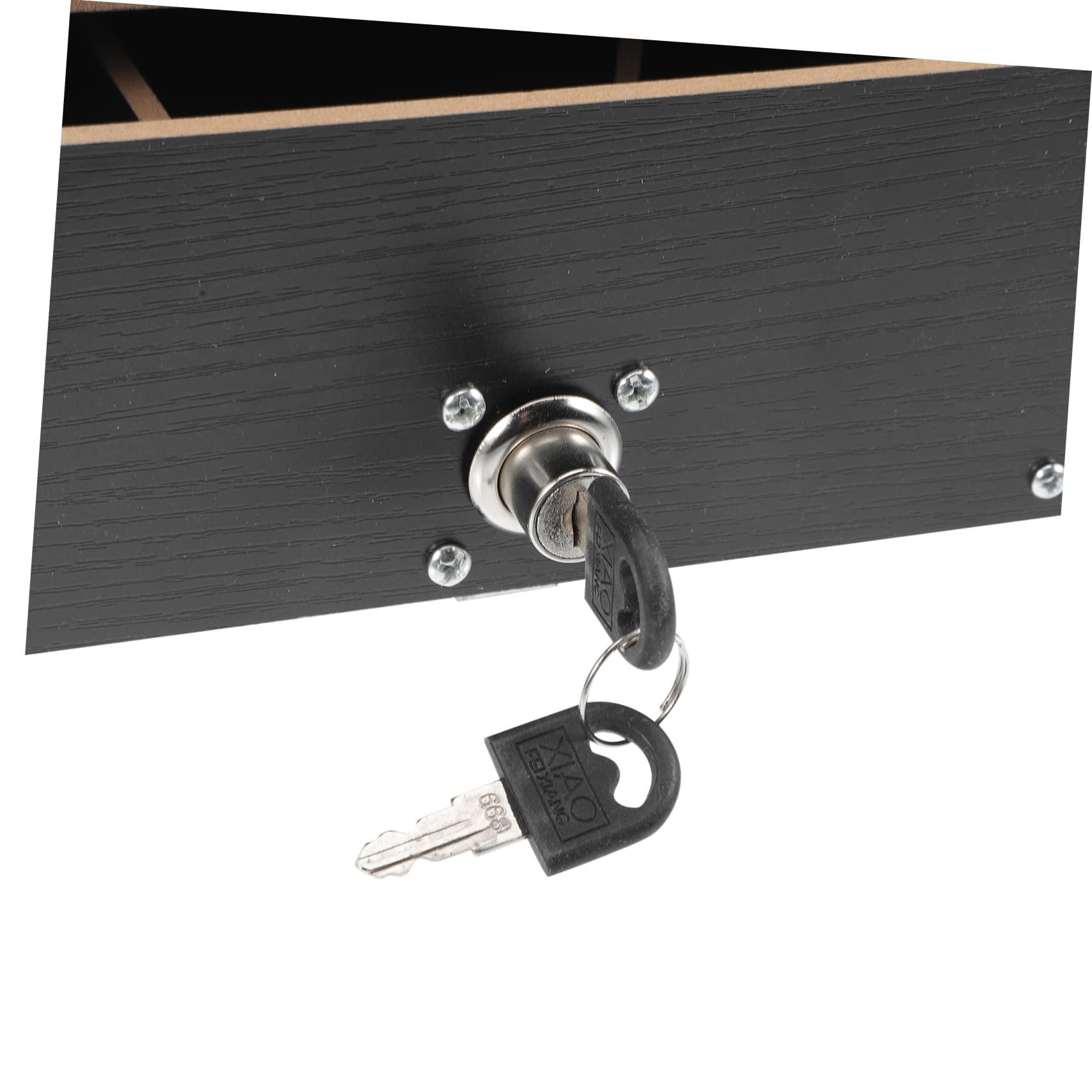 Scatola Portamonete in Legno Nera a Scomparti Multipli per Cassa | Contenitore da Banco, Clips per Fissare Banconote e Monete, Sostituzione Till per Negozi e Punti