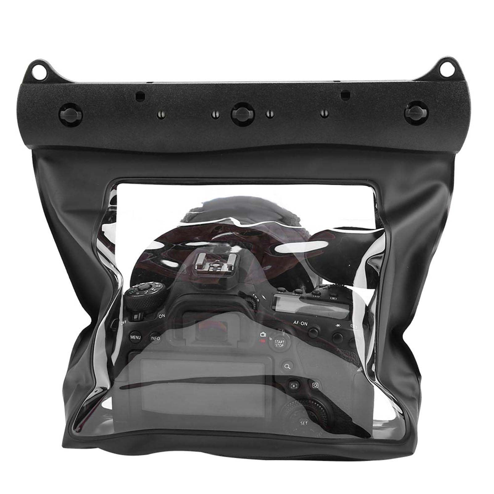 Custodia Impermeabile per Fotocamera, Antiurto Completamente Sigillata, Borsa Impermeabile Subacquea da 20 M, Custodia Subacquea per Fotocamere DSLR (BLACK)