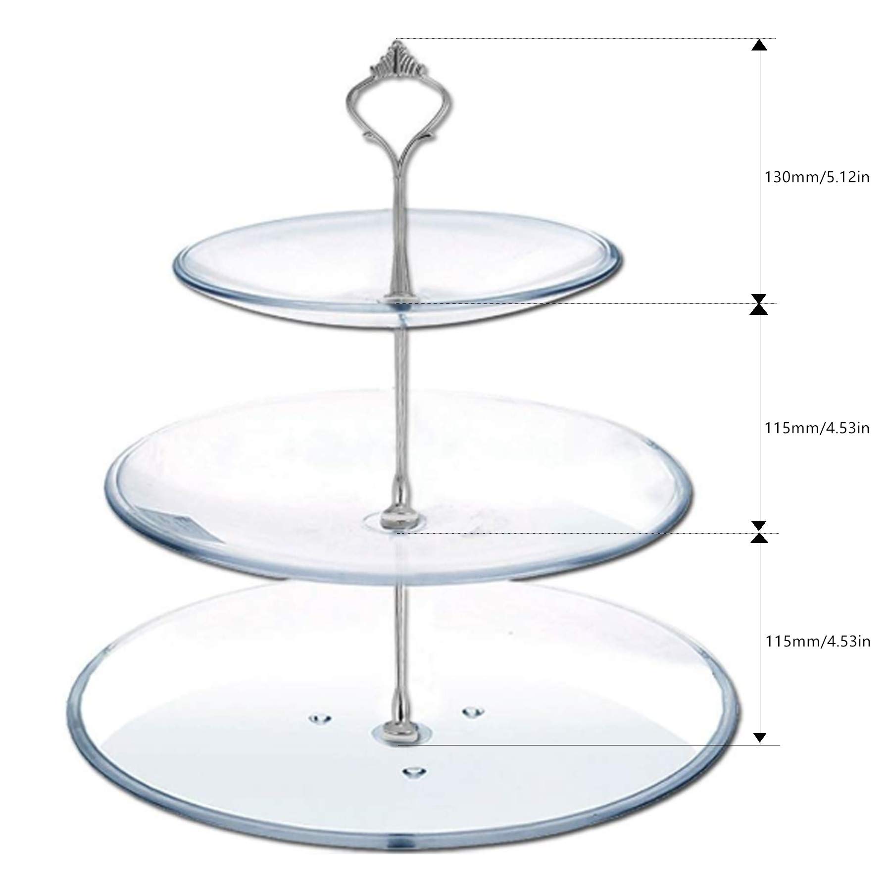 4 Sets 3 Tier Cake Stand Hardware,tiered Tray Hardware 3 Tier Cake - View #4