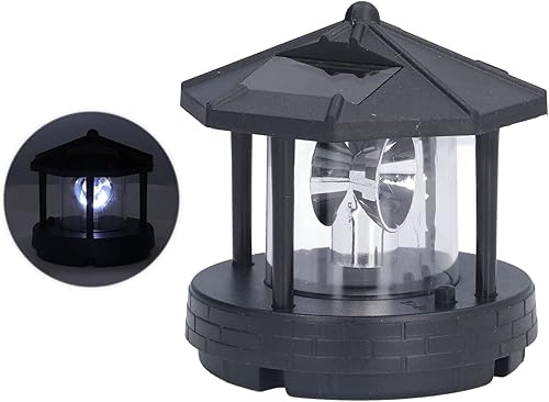 Luz solar LED de mesa, impermeable, diseño único de torre, rotación de 360 grados, ahorro de energía, fácil instalación para patio, caminar,