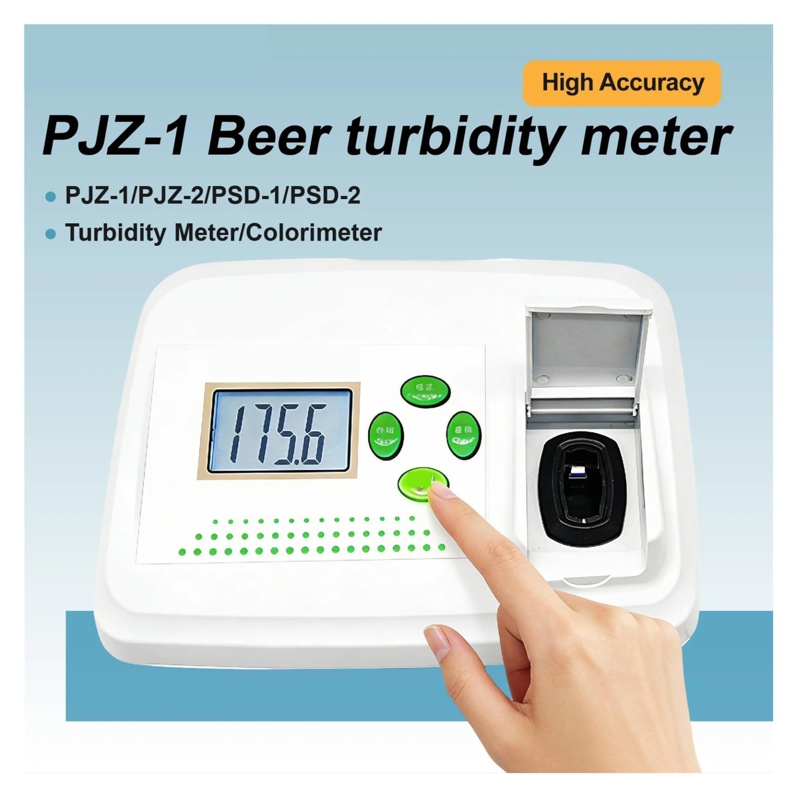 Medidor de turbidez, Analizador nefelométrico de sobremesa, medidor turbidez, neblina cerveza, colorímetro 0-50 0-200 NTU(PJZ-1)