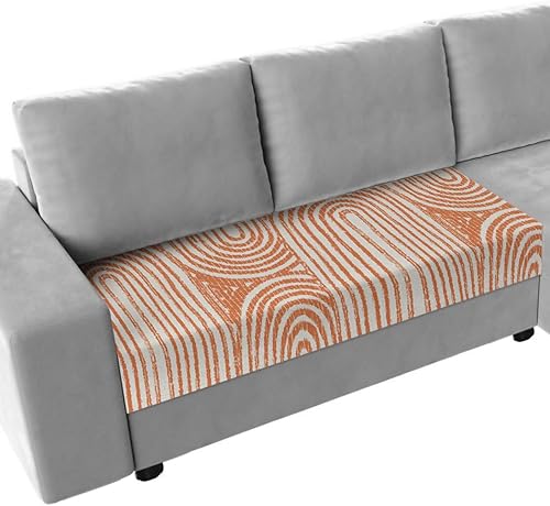 Fundas de cojín para sofá, fundas elásticas para sofá, diseño geométrico abstracto, color naranja degradado, diseño geométrico abstracto, fundas