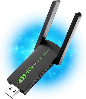 WiFi Dongle | 1300mpbs Wifi Adapter | 3.0 USB WiFi 5dBi Dual Band | 2.4GHz/5GHz | Wireless Adapter | PC/Desktop/Tablet/Laptop | Support Windows 11/10/8/7/Vista/XP, Mac OS | No CD