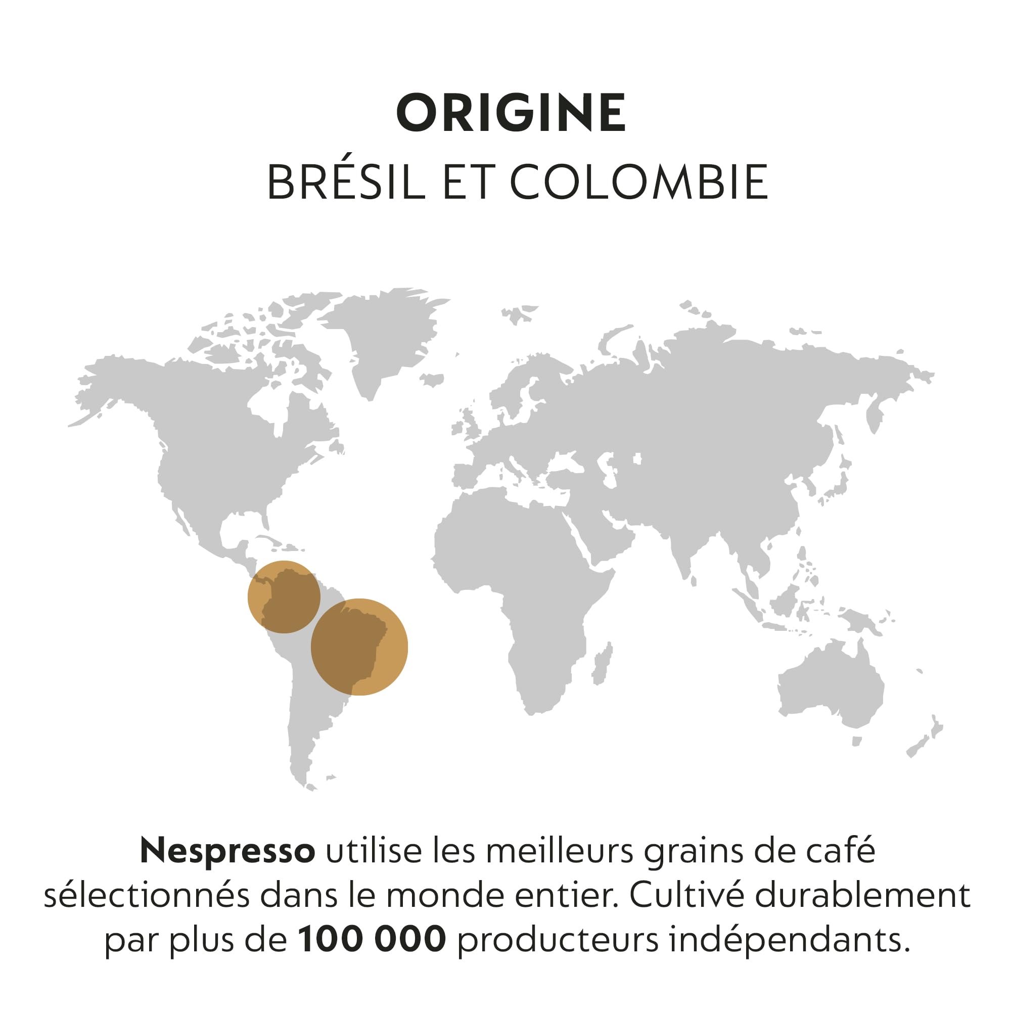 Nespresso Lot de 50 capsules de café Volluto Espresso