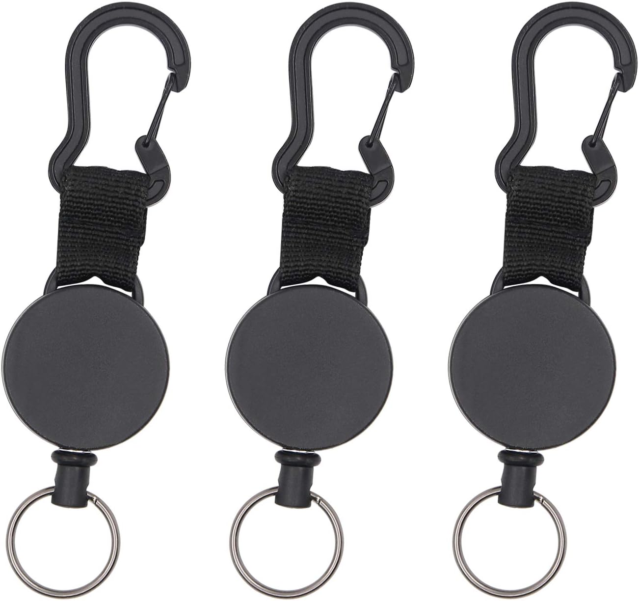 BiaoGan Retractable Keychains, 3 Pack Heavy Duty Retractable Badge