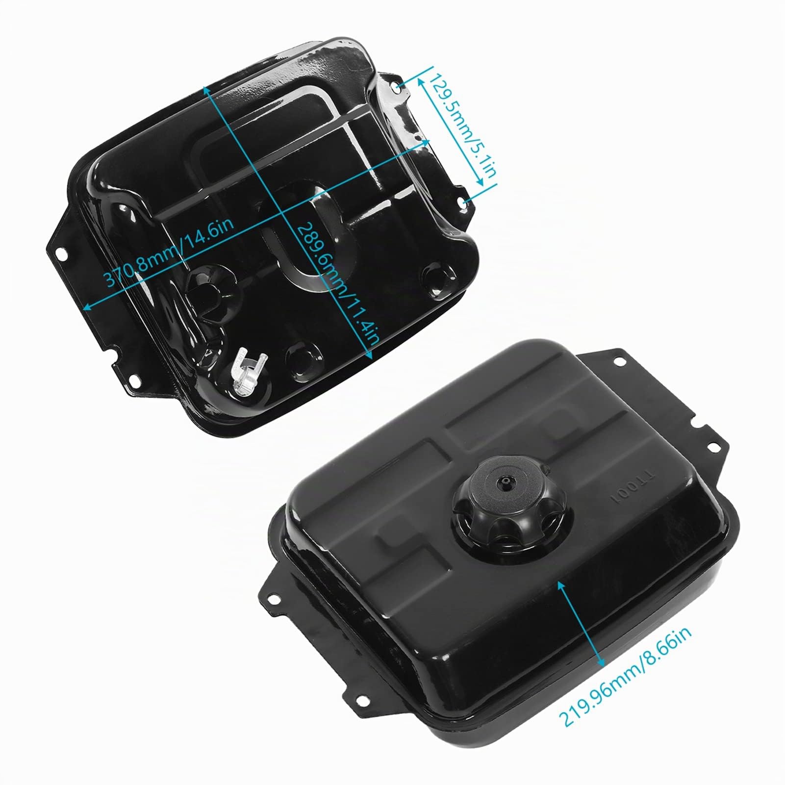 Réservoir de Carburant Métal 6L avec Bouchon, Anti-corrosion pour Go Kart ATV Taotao, Moto Quad Moteur