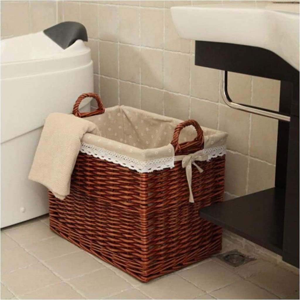 Organizer Rattan Hamper Basket Storage Basket Laundry Basket Toy Woven Box Bedroom Bathroom
