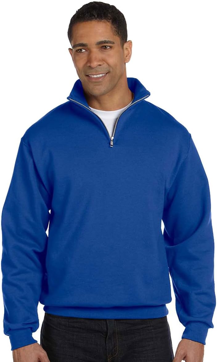 Jerzees Mens Quarter-Zip Cadet Collar Sweatshirt (995M)