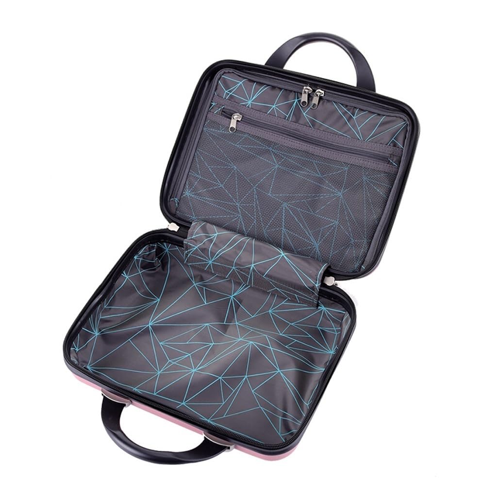ENGENDER Custodia per Il Trucco Borsa cosmetica Portatile Multifunzionale da Donna Borsa cosmetica for Trucco da Viaggio di Grande capacità con Manico Scatola per Il Trucco(B)