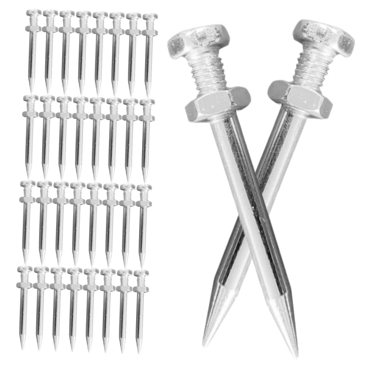 CIYODO 40pcs Metal Aerator Nails for Shoes Lawn Aerator Shoes Spikes Yard Tools Pegs