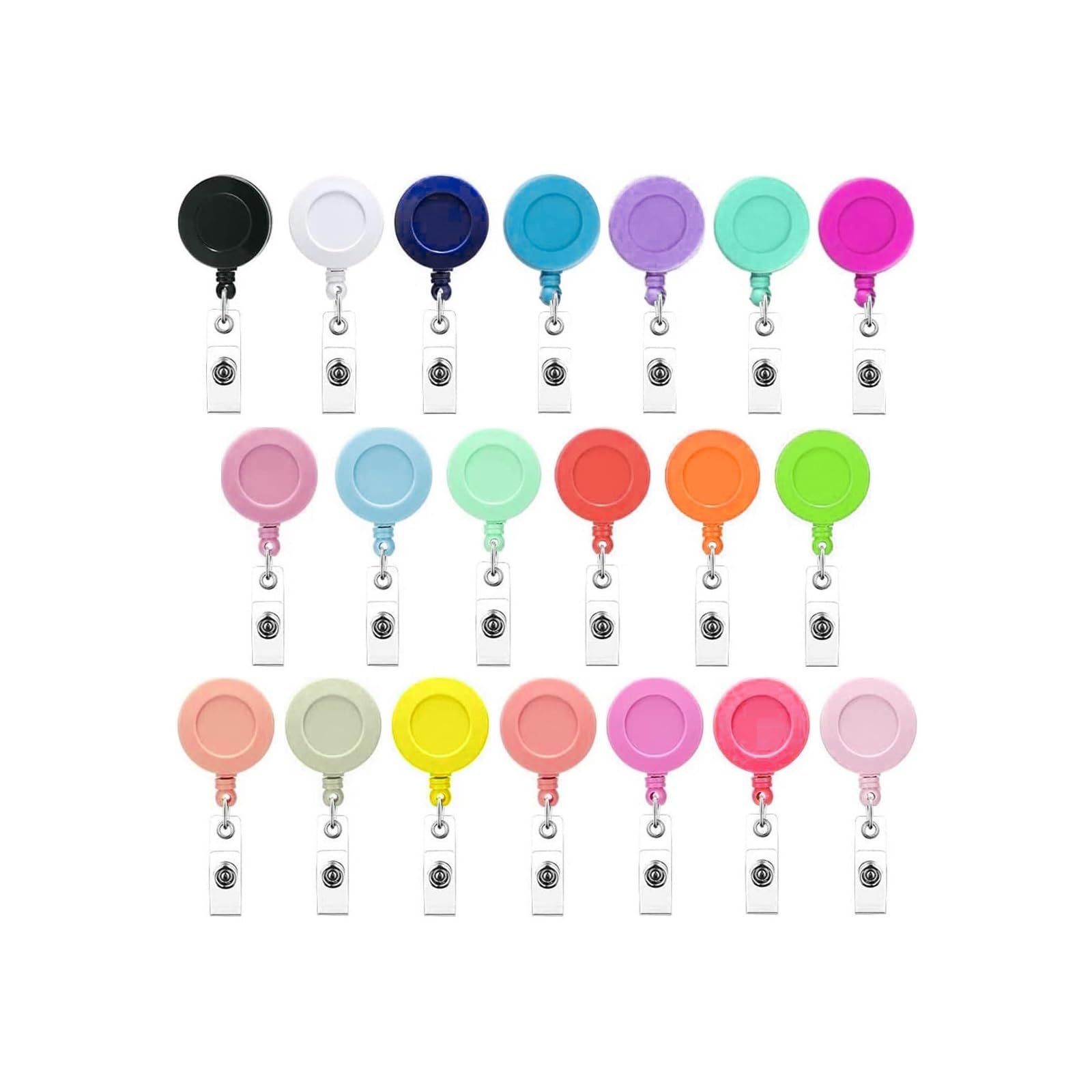 20 bobines de badge rétractables avec clips de ceinture
