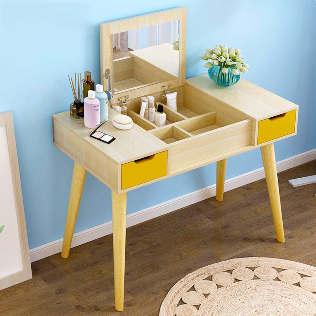 Tocador con espejo de flip top para dormitorio de niñas y espacios modernos