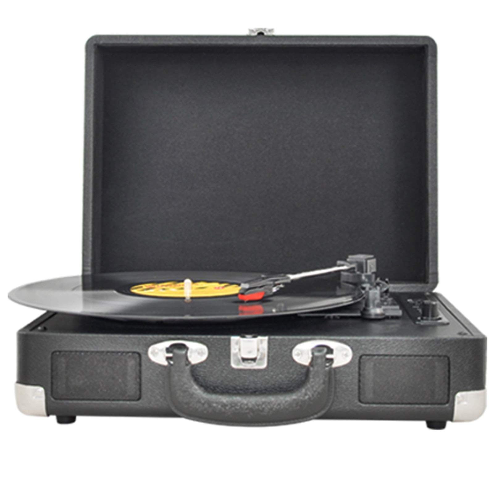 Przenośny Gramofon Winylowy Bluetooth, Wbudowane 2 Głośniki Stereo, 3-Biegowy Odtwarzacz Płyt Winylowych 33/45/78 Rpm W Walizce, Obsługuje Złącza Vinylux/Rca/Słuchawki