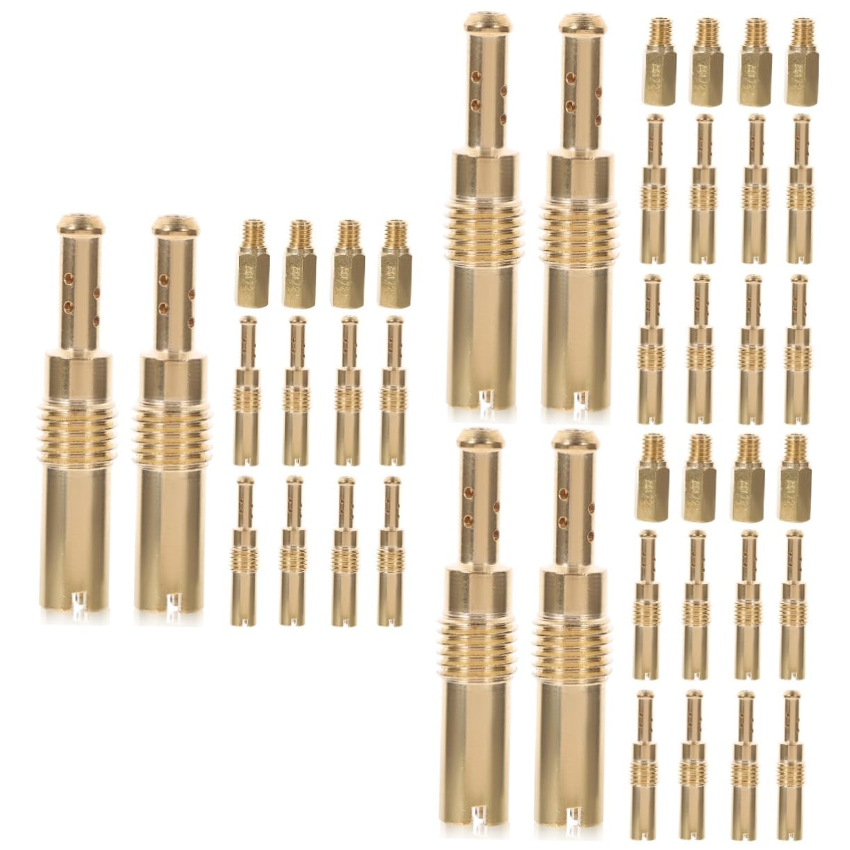 ULTECHNOVO3 Sets Slow Pilot Nozzle Clothing Rod Dividers Slow Pilot for Motorcycle Windsock Tapered Reamer Slow Pilot Jet for Motorcycle Atv Carburetor Motorcycle Repair Part Brass Yellow