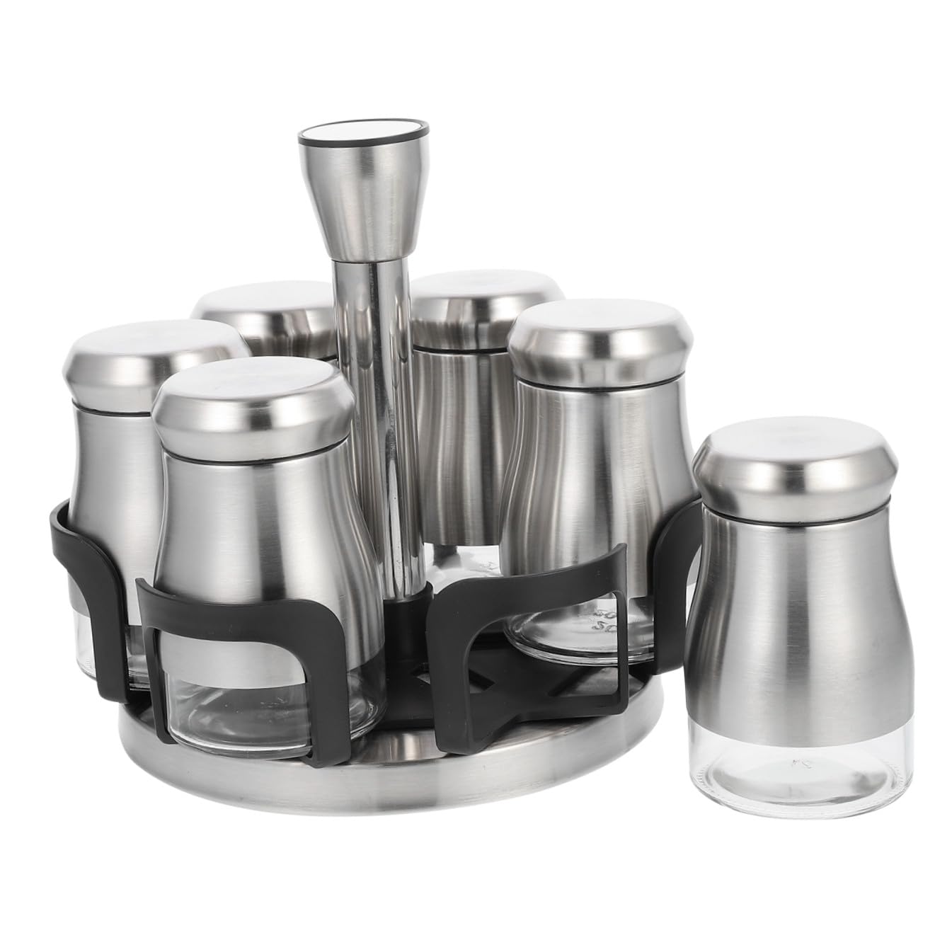 Bouteilles à épices et salières transparentes en verre lot de 6