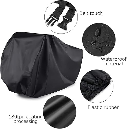 Miniatura 6 de Maveek 190T - Cubierta impermeable para bicicleta de bicicleta para 1 bicicleta almacenamiento exterior cubierta de carretera de suciedad