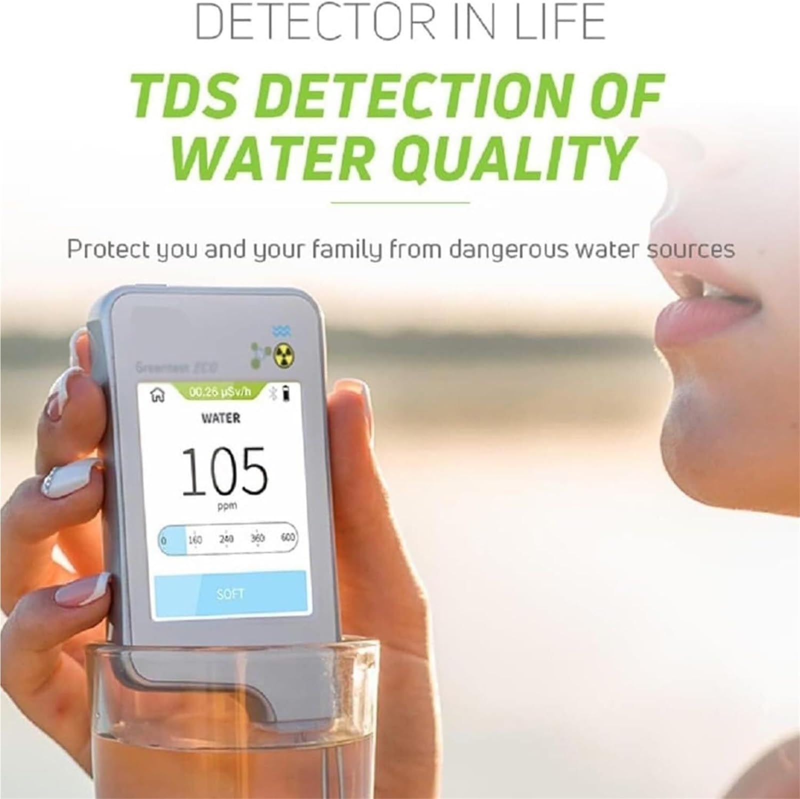 Tester per residui di pesticidi di frutta per test accurati di qualità alimentare - Radiometro affidabile per test di frutta, verdura, carne e acqua