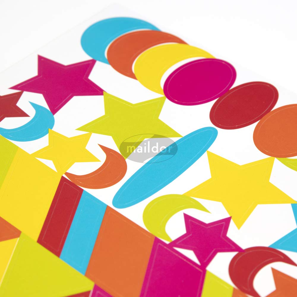 Maildor AE040O -STICKERS Baby, Pack of 6 sheets 14.8 x 21 cm, From 2 years, VIVIOUS GEOMETRICS DESIGNS(282 stickers) - Image 4