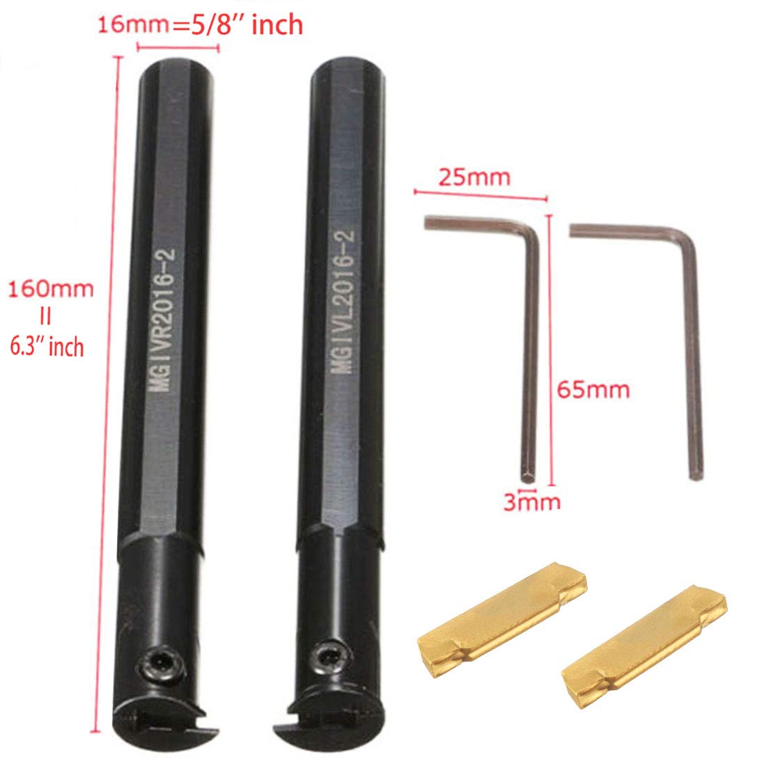 MGIVR2016-2 Boring Inserts - Indexable Tool Set -6 MGIVR2016-2 Boring Inserts - Indexable Tool Set -6