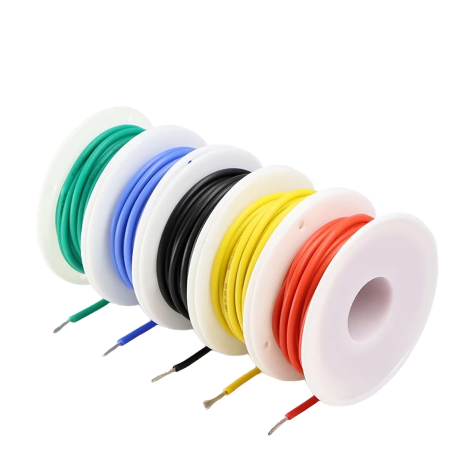 30/28/26/24/22/20/18/16AWG 600V izolowane kable miedziane z gumy silikonowej (niebieski, 1 rolka; 30AWG 15 m na rolkę)