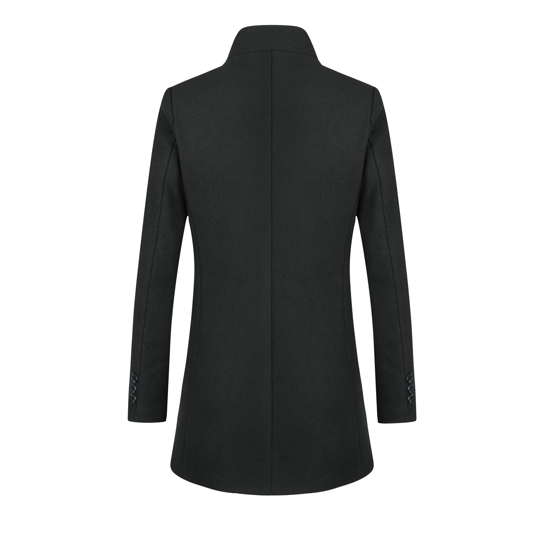 Allthemen Manteau Homme Hiver Long en Laine Epais Pardessus Parka Chaud Veste Coupe Vent Col Montant