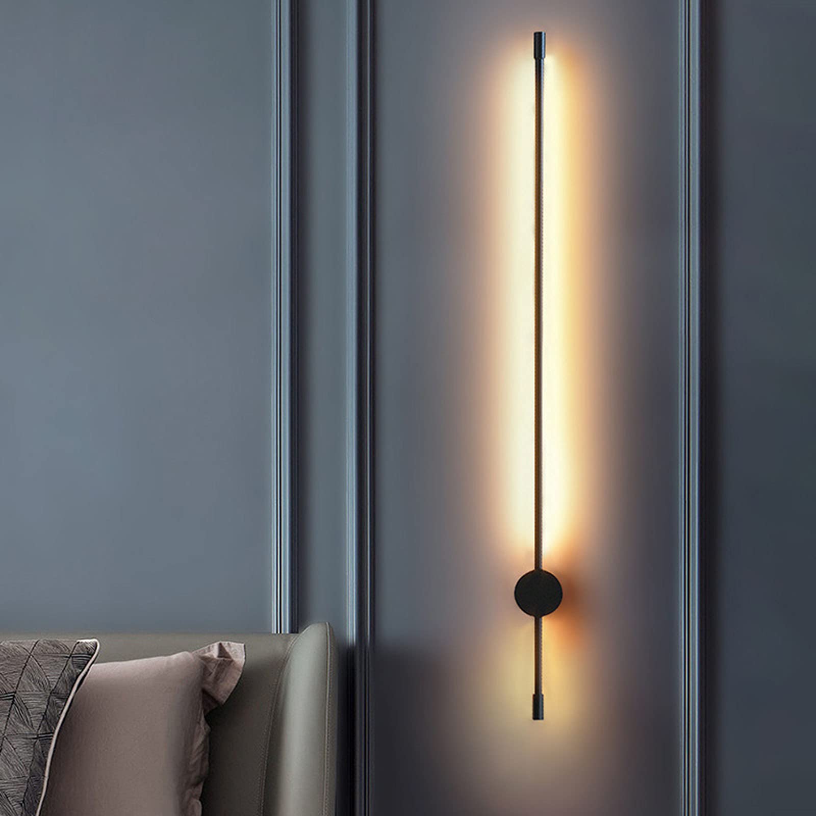 Lampada da Parete Moderna e Semplice a Tubo lineare a LED, Ideale per casa, Camera da Letto, Soggiorno, Illuminazione a Parete o da Parete Dietro Il Divano.