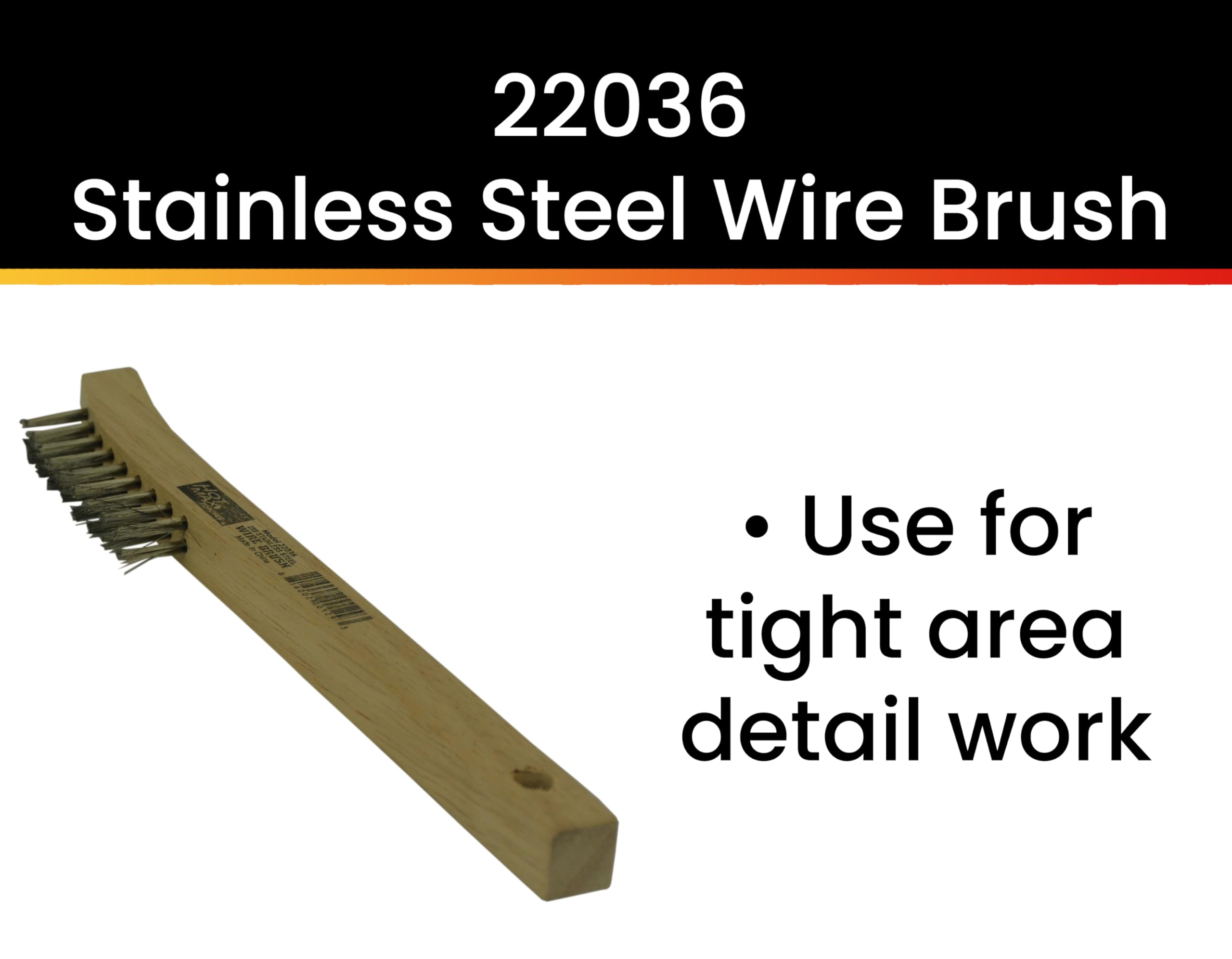 Hot Max 22036 2x9 Stainless Steel Curved Handle Wire Brush
