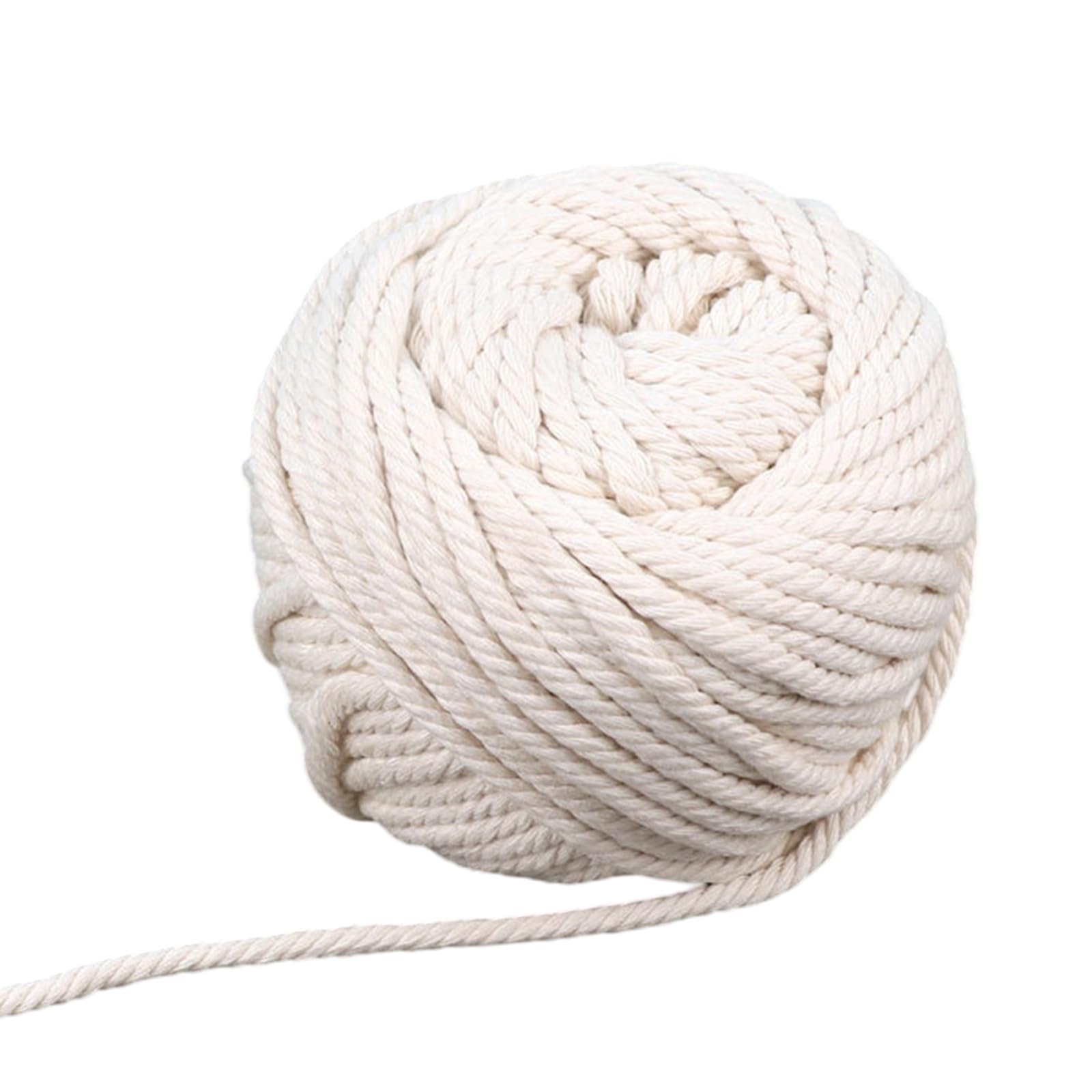 Hsyzygian Braided Cotton String for Crafting and Decoration Cotton Materials Great for Knotting and Accessories Rope
