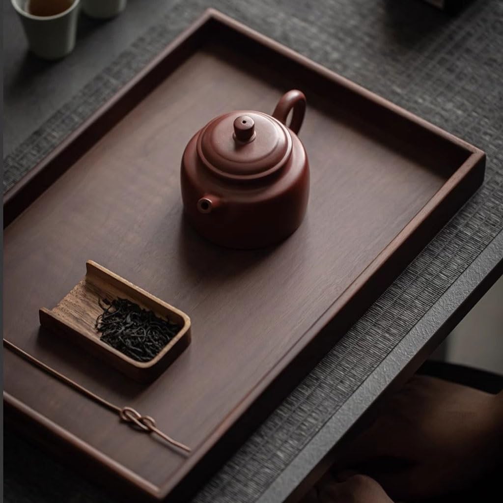 Plateau décoratif japonais en noyer pour la maison, le thé, le restaurant, le café