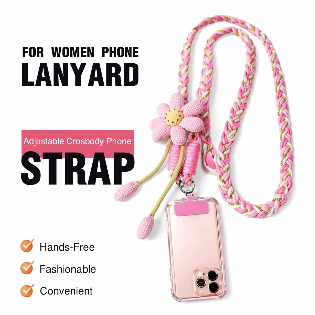 Cute Floral Phone Lanyard - Hands-Free Style -2
