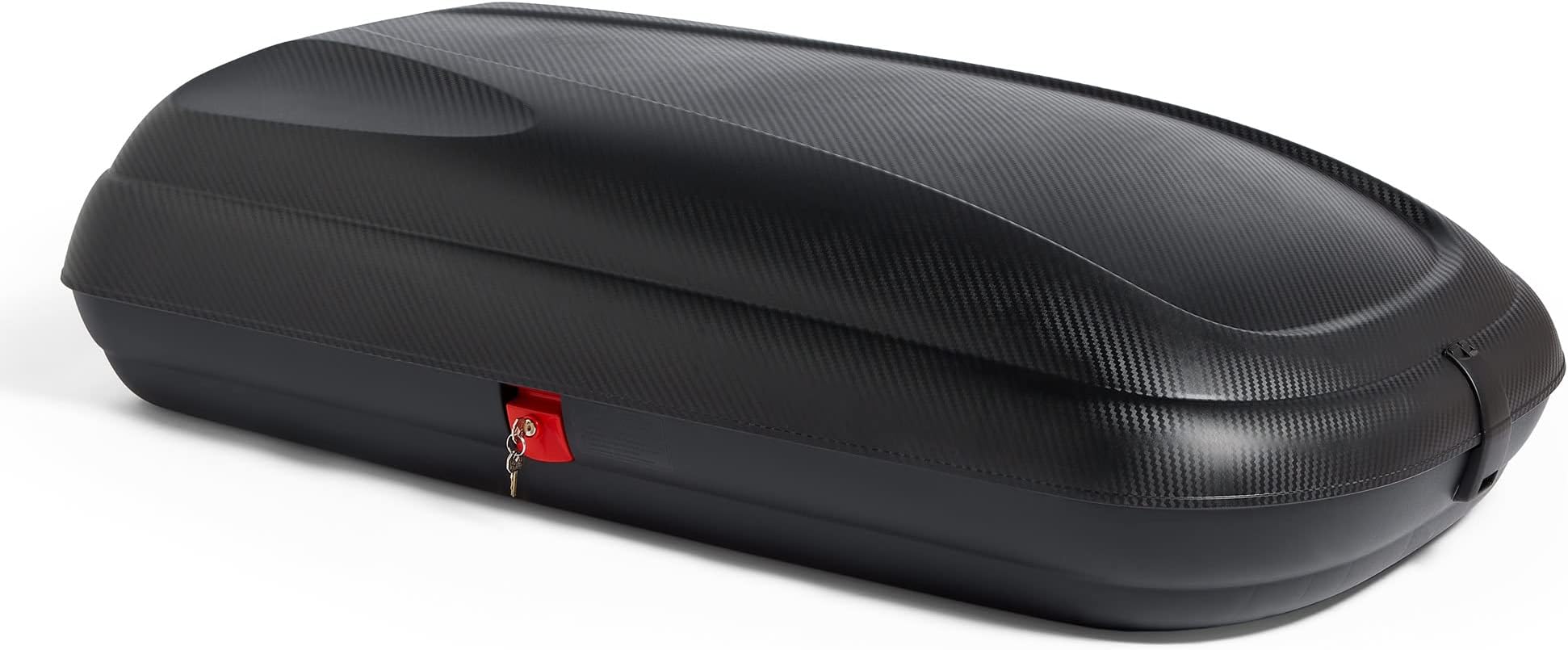 Car Roof Box – Hard Rooftop Carrier Storage for Camping, Tents, Bags, Luggage – 320L Capacity Roofbox, Weather Resistant, Carbon Fibre Effect Finish, Central Locking System, Fits Most Cars