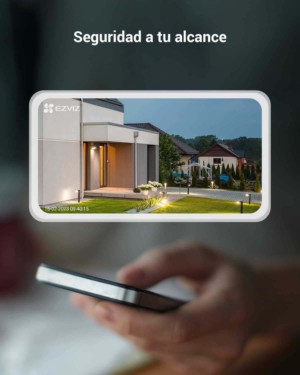 EZVIZ C3TN 2K Zewnętrzna Kamera Monitorująca WiFi z Kolorowym Nocnym Widzeniem, Alarmem Syreną i Błyskiem, Odporność na Warunki Atmosferyczne IP67, Wykrywanie Osób