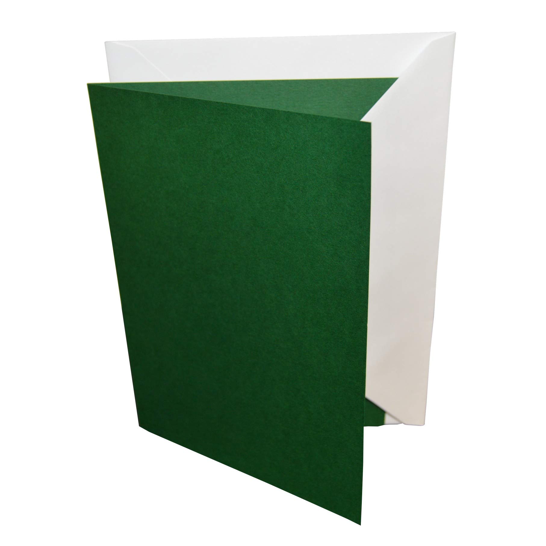 5"x7" Coloured Greeting Card Blanks with White Envelopes - StellaWeds® (Dark Green, 10 Pack)