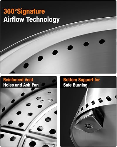 Miniatura 54 de YEFU Fogata de mesa de 9.7 x 7.1 pulgadas, estufa de campamento de bajo humo para exteriores y patio, alimentada por pellets o madera, fogata de Azul