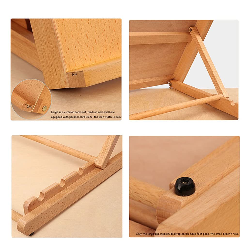 Portable Sketch Sketl Eastel in legno Desktop Earistel Artista Tavolo da tavolo per la pittura ad olio 'acquerello Forniture d'arte(M)