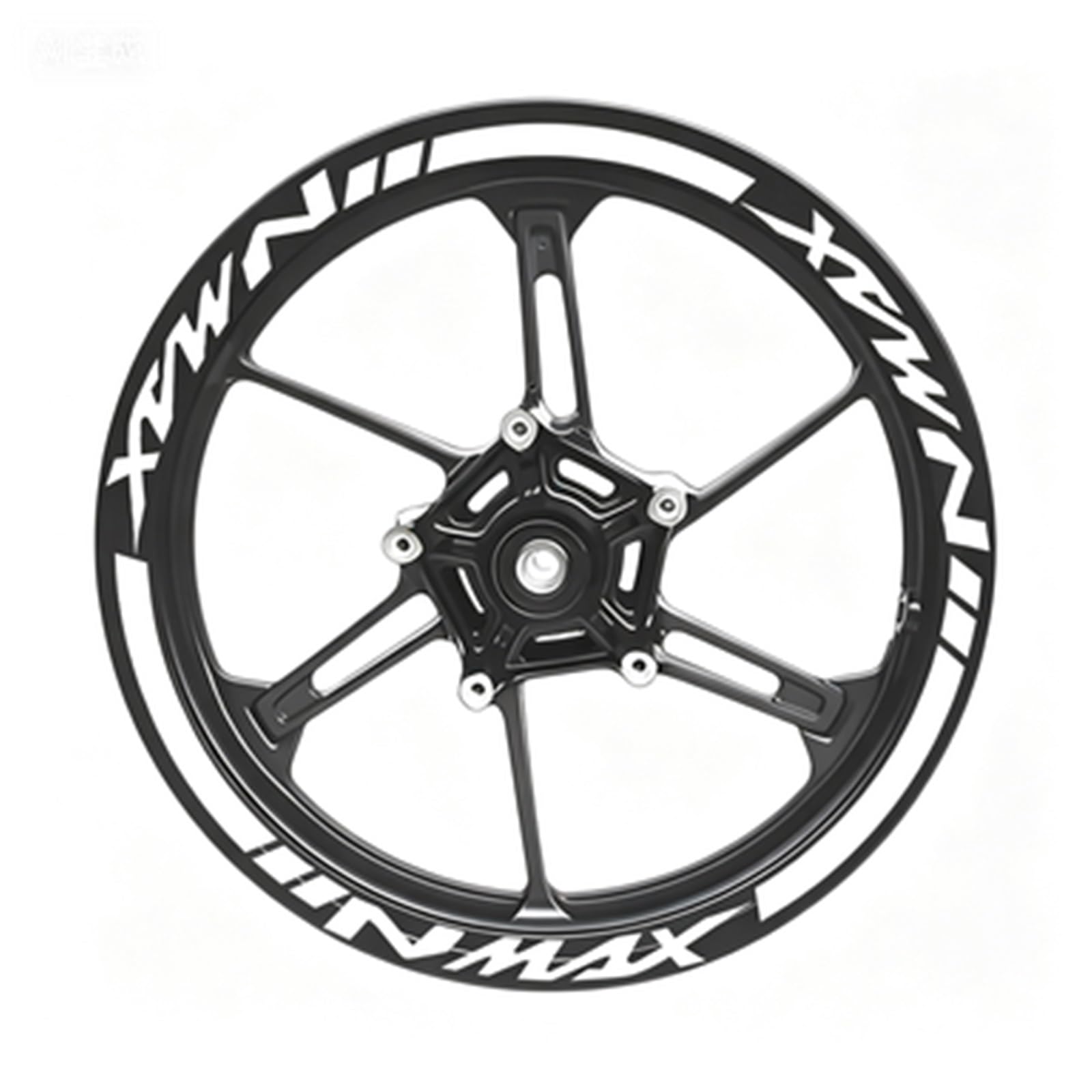 Motorcycle Wheel Sticker Racing Rim Stripe Decal Decoration for Yamaha NMAX N Max N-max 155 125 Motorbike(Color5)