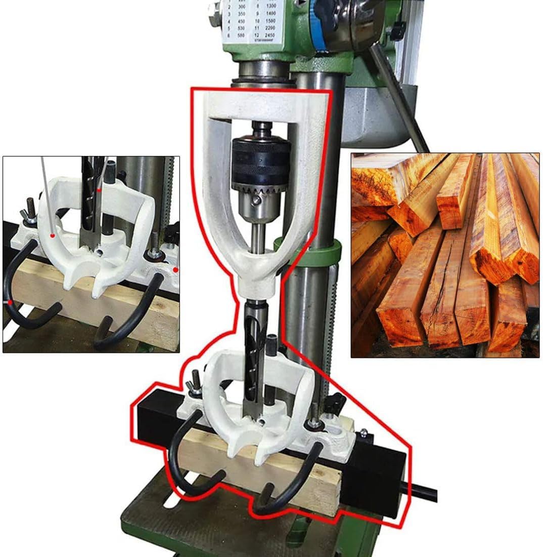 Mortasatrice da banco per la lavorazione del legno, con foro quadrato, strumento efficiente e preciso per progetti di lavorazione del legno
