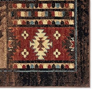 Home Dynamix Buffalo Bear Rustic Area Rug, Brown/Red, 7'10"x10'5", Rectangular Home Dynamix Buffalo Bear Rustic Area Rug BrownRed 710×105 Rectangular