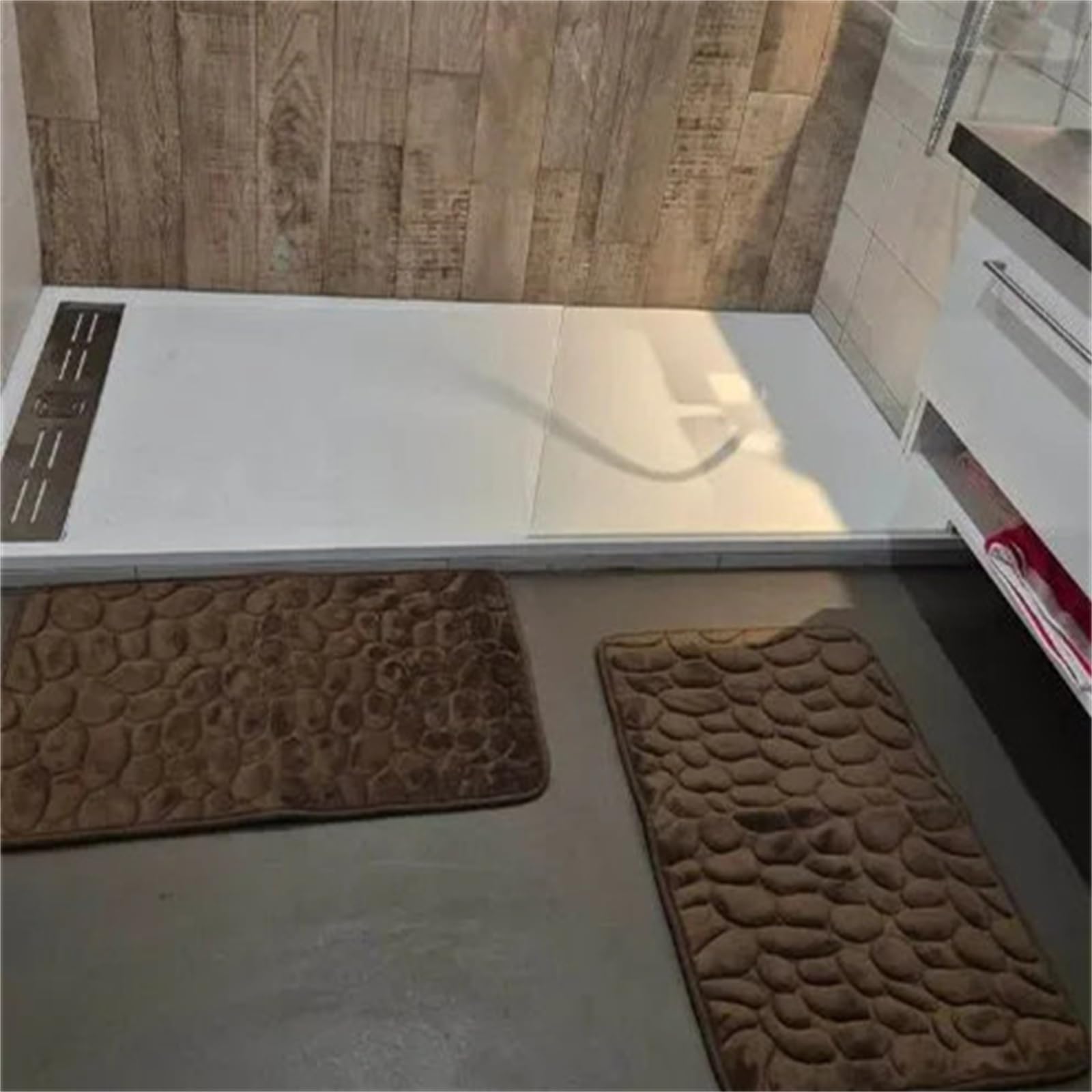 Laberge - Tappetino da bagno assorbente con ciottoli, antiscivolo, comodo e sicuro, tappeto da bagno per il massimo comfort e sicurezza, perfetto per l'uso domestico