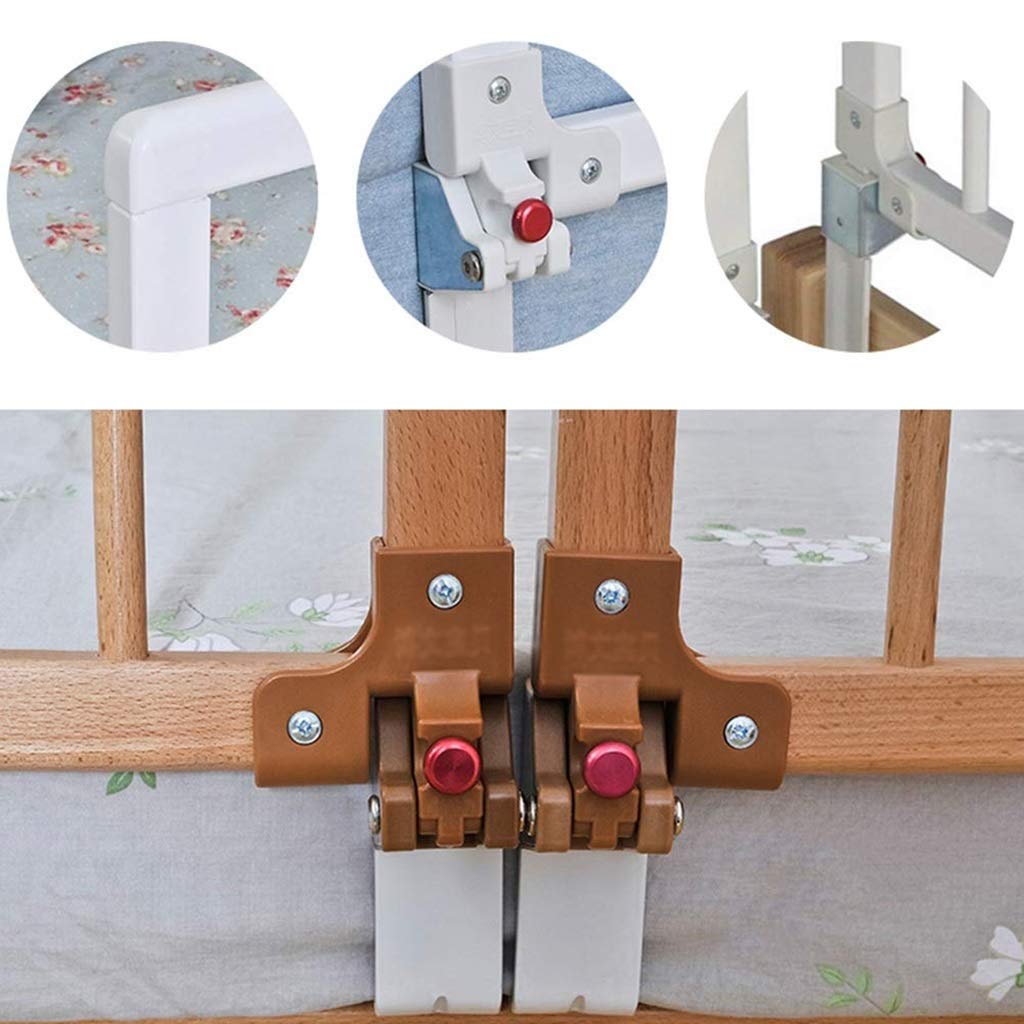 Barandillas de Cama para Personas Mayores de Madera de Haya Plegables, barandilla de Seguridad Universal para Adultos, para Camas empotradas con láminas (tamaño: 105 x 32 cm)