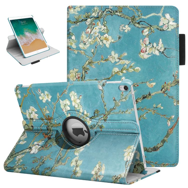 Image of ProElite Cover for Apple iPad (A16) 11th /10th Gen (2025 /2022) Case Cover, 360 Rotatable Smart Flip Case Cover for Apple iPad 11th /10th Generation 2025 /2022 with Stylus Pen, Flowers