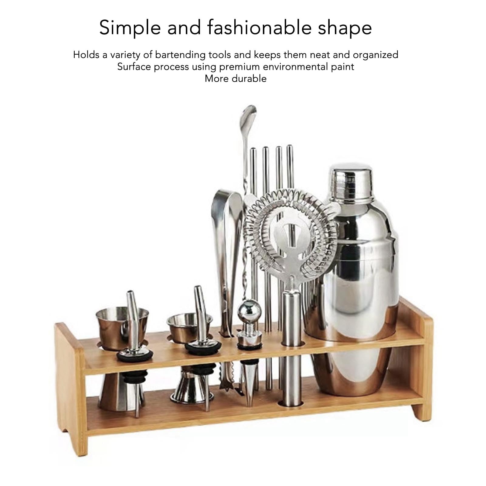 Supporto per Kitin Legno di bambù, Grande capacità, Display per Strumenti da, Compatto per Bar Domestico Portatile per Bar Domestico