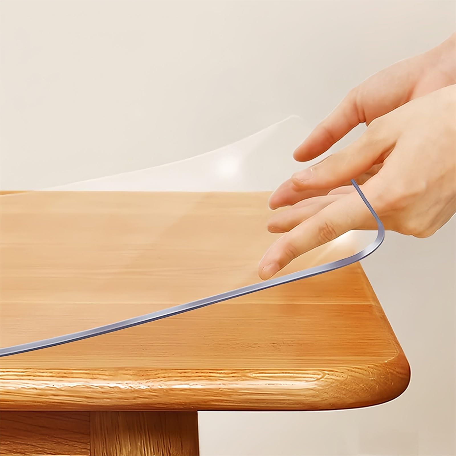 Large Clear Desk Mat, Heat Resistant & Waterproof Clear Desk Pad, Tablecloth Cover for Coffee & Dining Room Table, Multisize PVC Plastic Desk Pad Mat