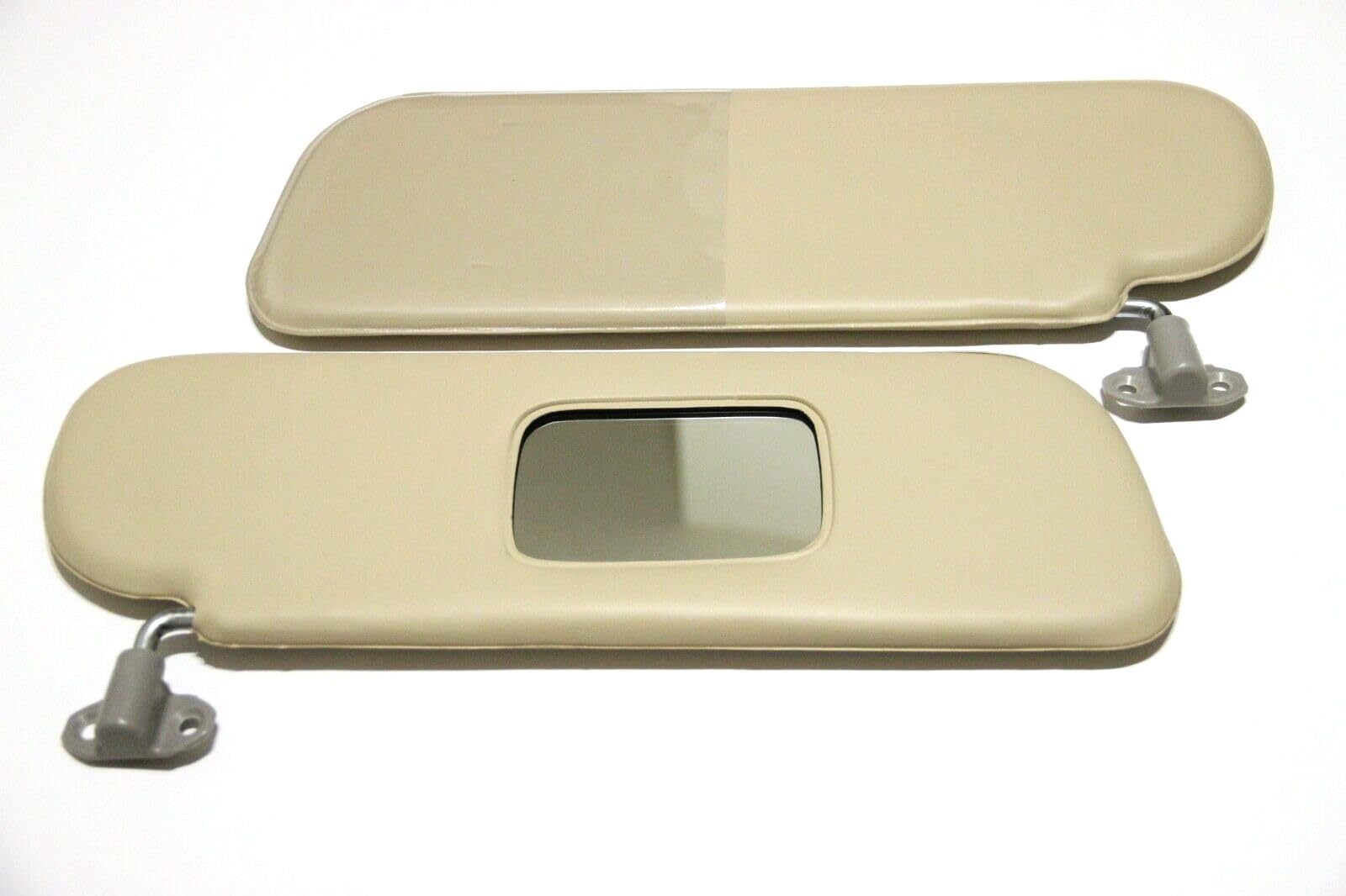Generic Sun Visor Set Compatible with Toyota Land Cruiser FJ40 FJ43 F45 1974 1975 1976 1977 1978 1979 1980 1981 1982 Vinyl Beige Passanger and Driver Sides