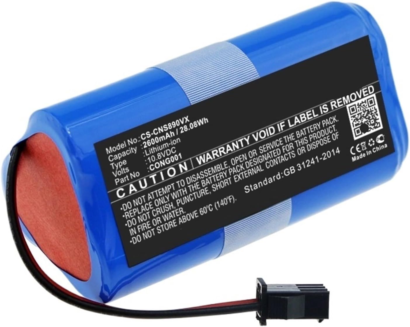 Robot Vacuum Cleaner Battery 10.8V/2600mAh CONG0001, Compatible For Cecotec,Compatible For Conga, Slim 890 Wet