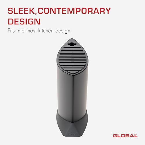 Miniatura 3 de Global GKB-52/CB, bloque de cuchillos de 10 ranuras, color negro